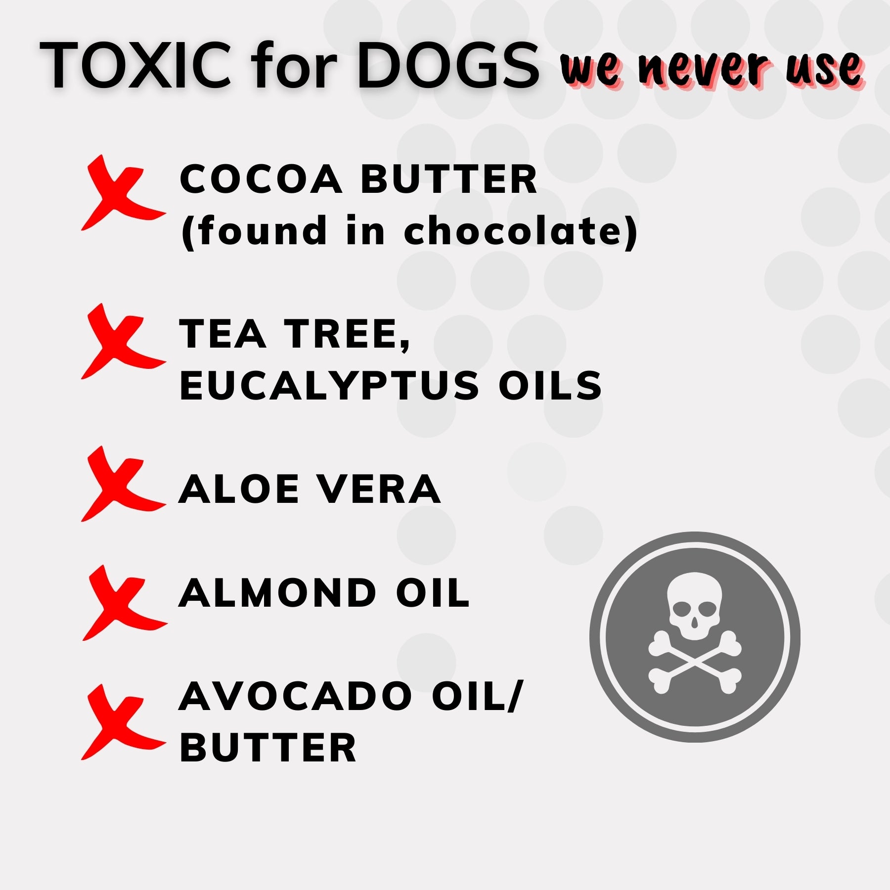 Is cocoa butter store bad for dogs